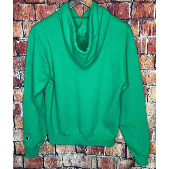 Notre Dame Fighting Irish ND Green Embroidered Sweatshirt Hoodie Champion Small - Picture 2 of 3